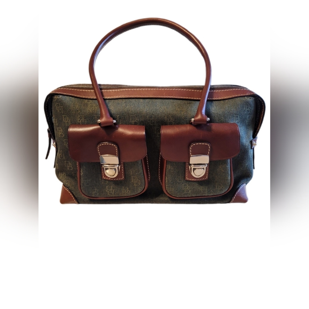 Dooney & Bourke Vintage Double Pocket Satchel w/ Flap, & Wristlet, EUC!! - Picture 3 of 16
